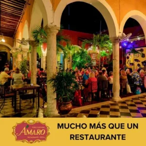 Interior restaurante amaro centro historico merida