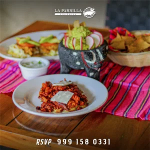 Comida mexicana en el restaurante la parrilla colonial centro de merida