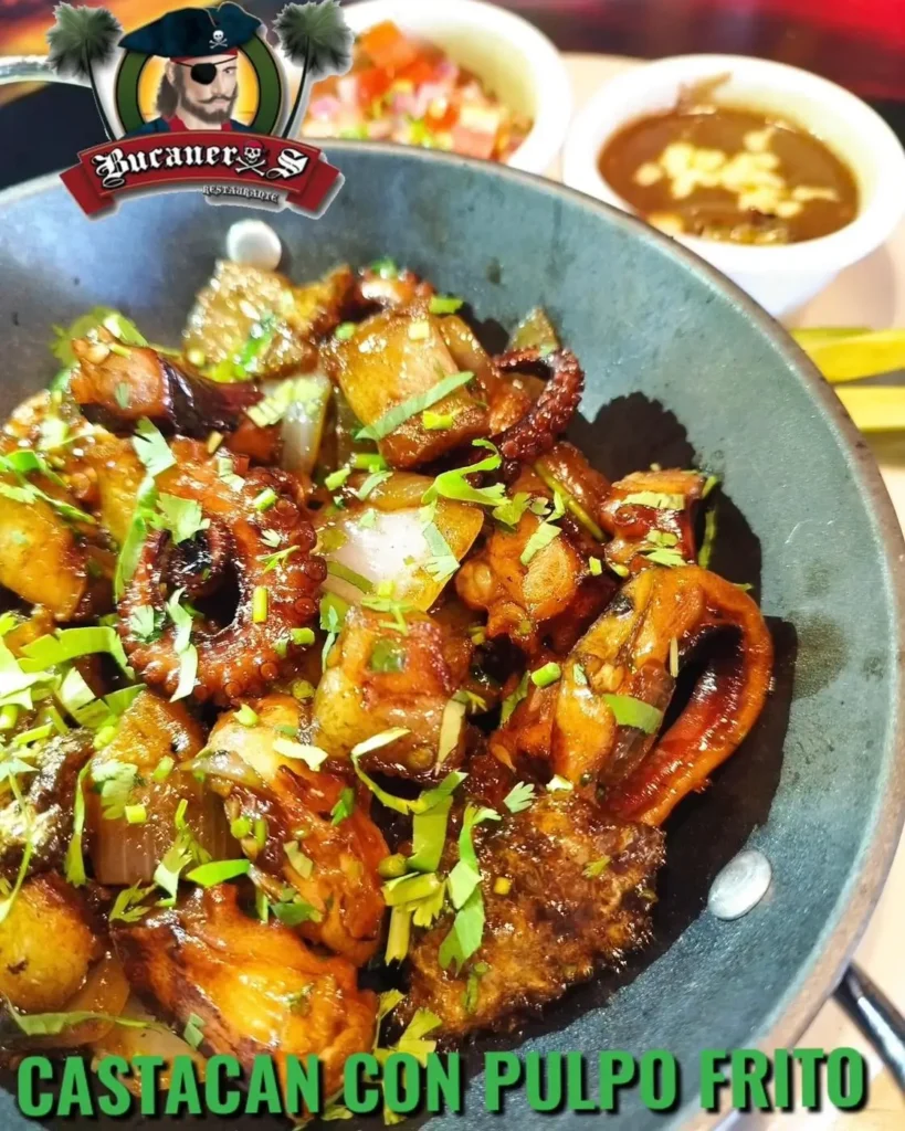 castacan con pulpo en chetumal restaurante bucaneros - rest mx