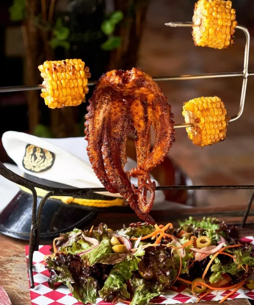 Mariscos frescos en Playa del Carmen