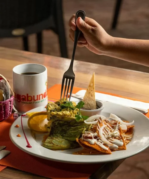 Imagen de Chilaquiles de un Restaurante de Solidaridad, Playa del Carmen, México