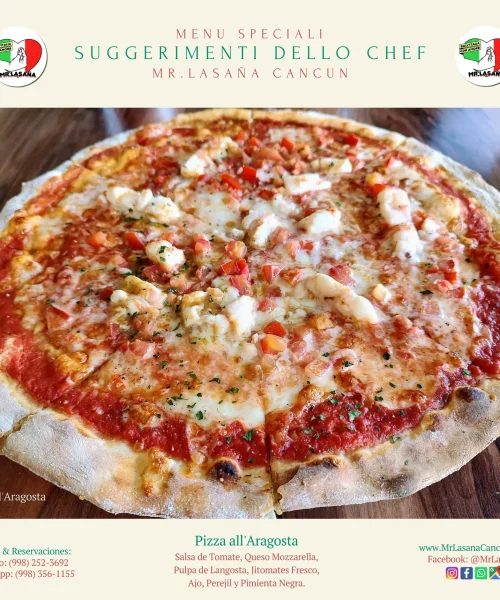Pizzas artesanales en cancún restaurante italiano mr lasaña