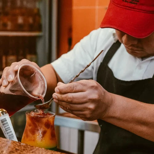aguas frescas en la taquería el fogón playa