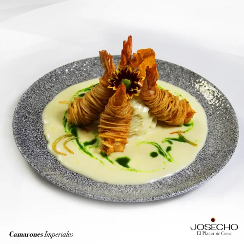 Camarones imperiales del menú del restaurante josecho lugares de comida qro