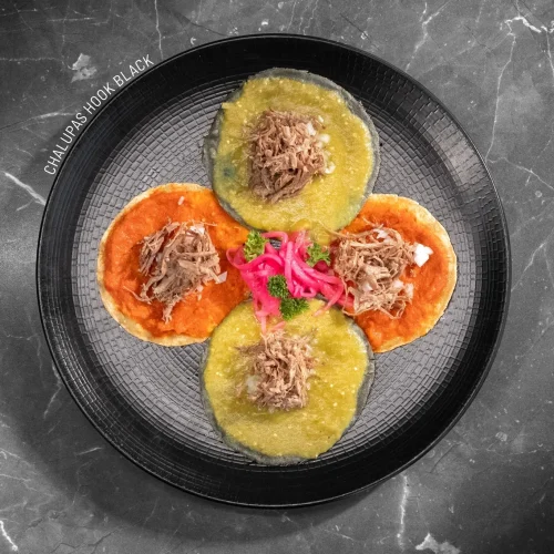 Chalupas en el restaurante de puebla