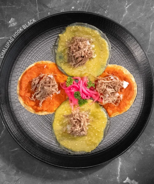 Chalupas en el restaurante de puebla