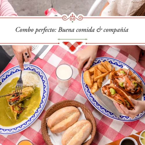 Comida del menú del restaurante vittorios en el zócalo de puebla