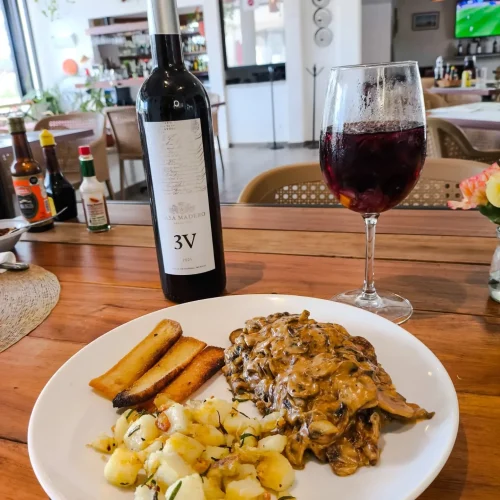 Platillo del menú del restaurante luna rossa en la huayacan cancun