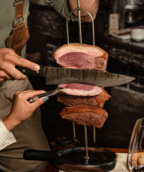 Corte de res en restaurante de playa del carmen