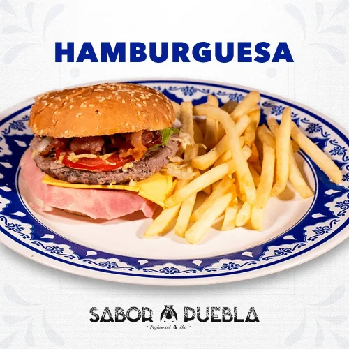 Hamburguesa en el centro de puebla