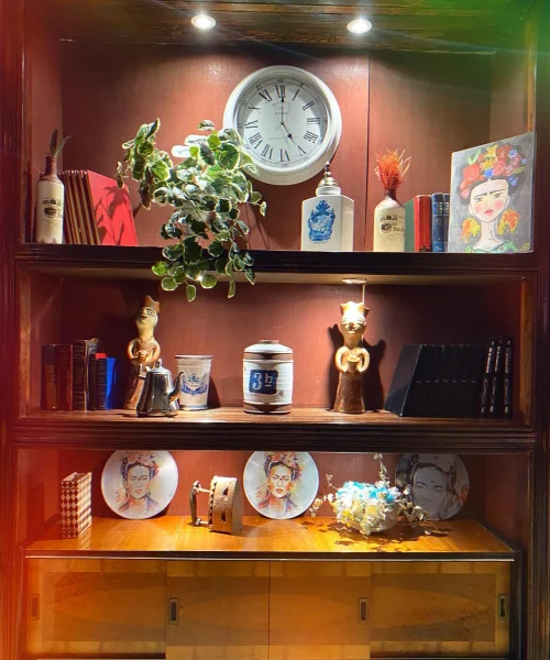 Interior del restaurante la casa de frida en cholula