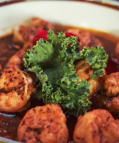 platillo de camarones a la diabla en el restaurante el guayabo juriquilla