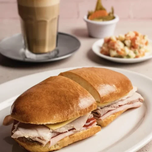 torta media noche tipica orizaba en el restaurante la parroquia