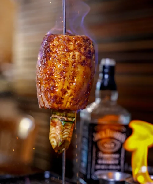 Espada con piña a la parrilla en ipanemas grill playa del carmen