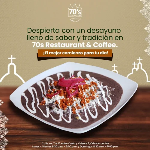 enfrijoladas tradicionales en orizaba restaurante 70s coffee