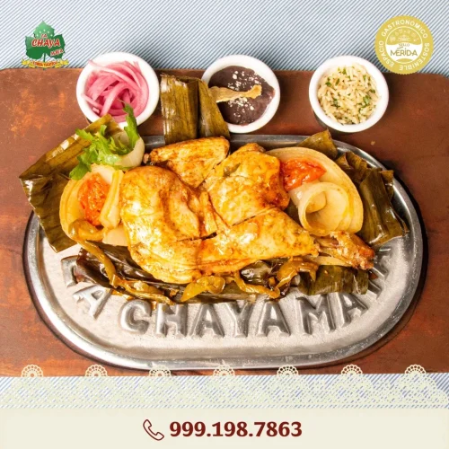 pollo pibil comida tradicional en el centro de merida la chaya maya
