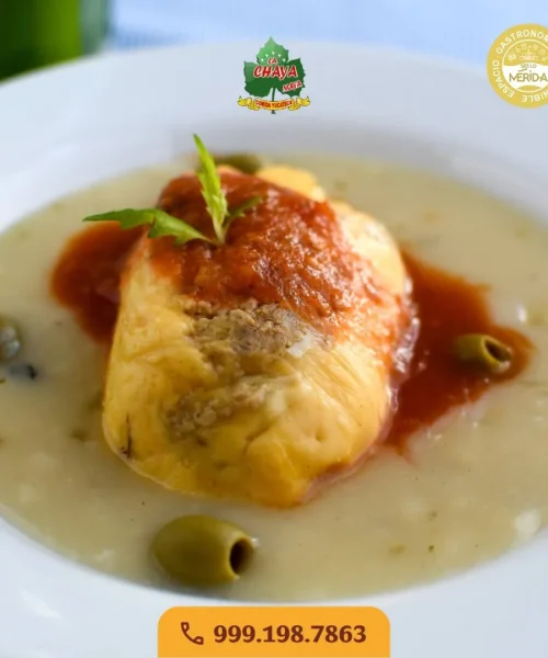 Queso relleno platillo yucateco gourmet