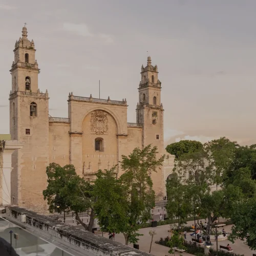 Centro histórico de Mérida desde la terraza del restaurante picheta