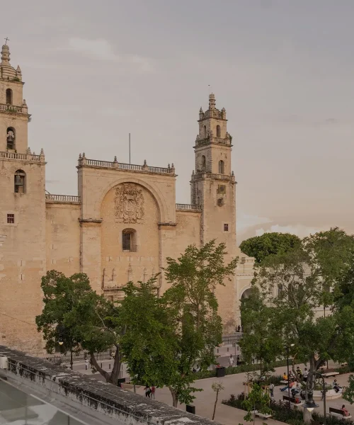 Centro histórico de Mérida desde la terraza del restaurante picheta