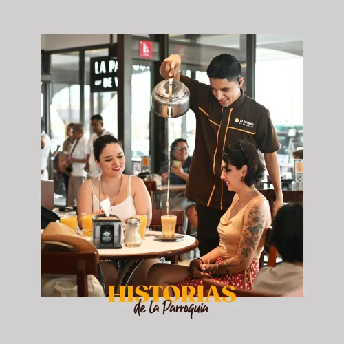 café lechero en el restaurante la parroquia