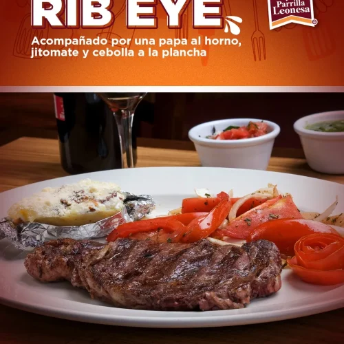 Platillo rib eye comida en queretaro