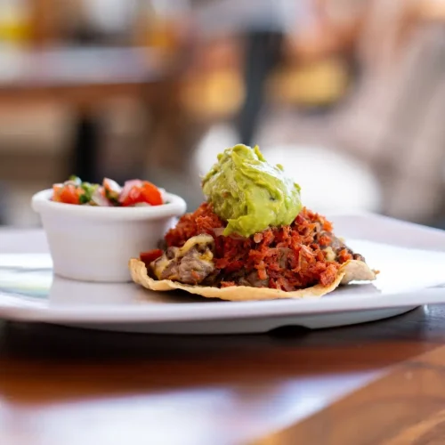 tostadas en el restaurante los morros tulum